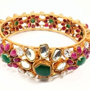 Natural Ruby Gemstone Bangle for Women– Kada