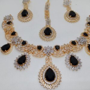 Midnight Majesty Necklace Set Bold Black Stones