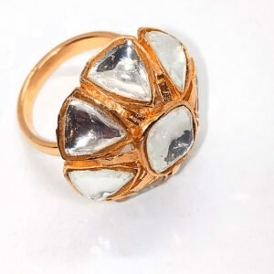 Beautiful Ring with High copy Diamond polki gold masking