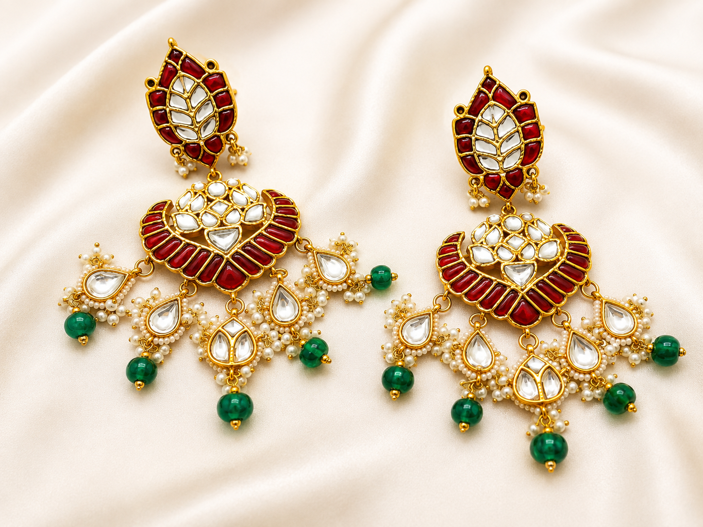 Meenakari Kundan Drops